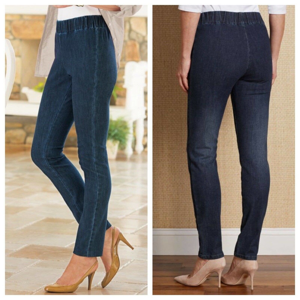 🌳 Soft Surroundings Metro Leggings Dark Jegging S